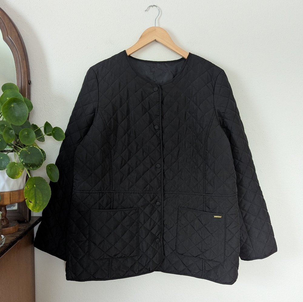 Anne Klein | Quilted Puffer Coat | Black | Large